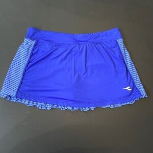 EC Diadora Lined Tennis Skirt - Royal Blue - Size L